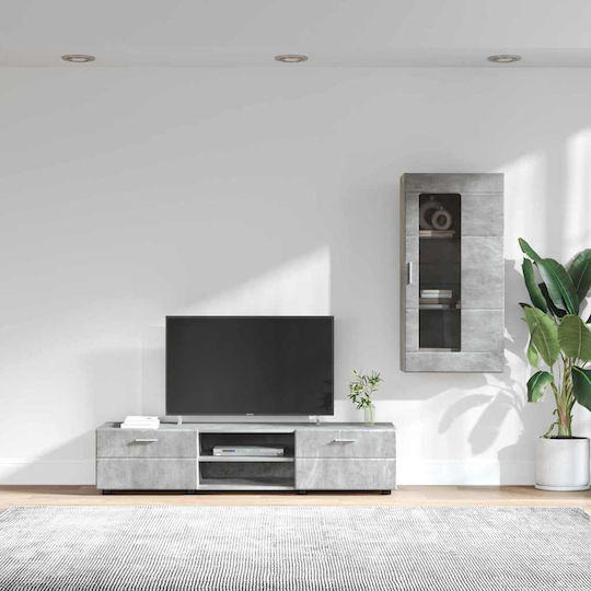 Living Room TV Unit Gray M150xW39xH30cm