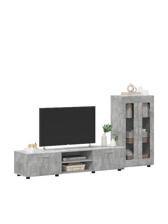 Bibliotecă Living Gri L150xL39xÎn30cm