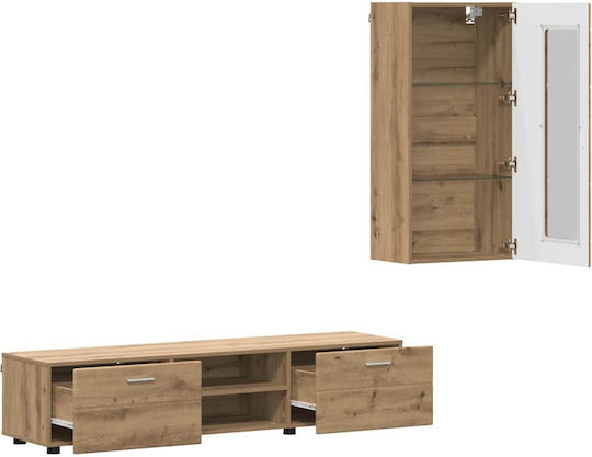 Bibliotecă Living Artisan Oak L150xL39xÎ30cm