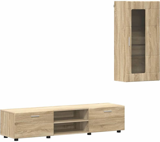 Wohnzimmer TV-Einheit Eiche Sonoma M150xB39xH30cm
