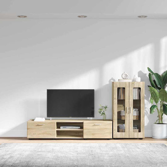 Living Room TV Unit Oak Sonoma M150xW39xH30cm