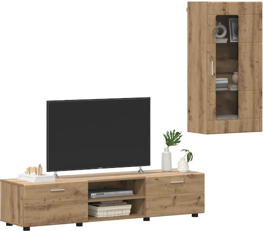 Bibliotecă Living Artisan Oak L150xL39xÎ30cm