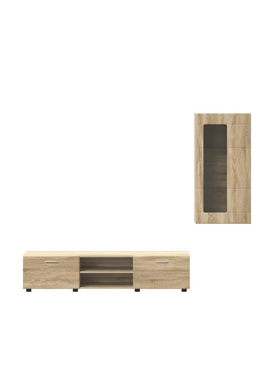 Wohnzimmer TV-Einheit Eiche Sonoma M150xB39xH30cm