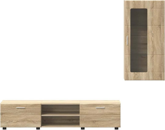 Wohnzimmer TV-Einheit Eiche Sonoma M150xB39xH30cm