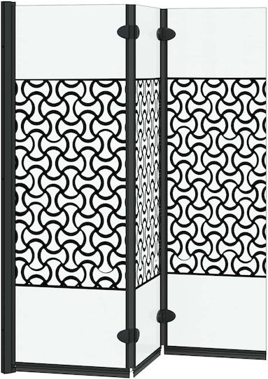 vidaXL Cabin for Shower with Foldable Door 70x130cm Clear Glass Black