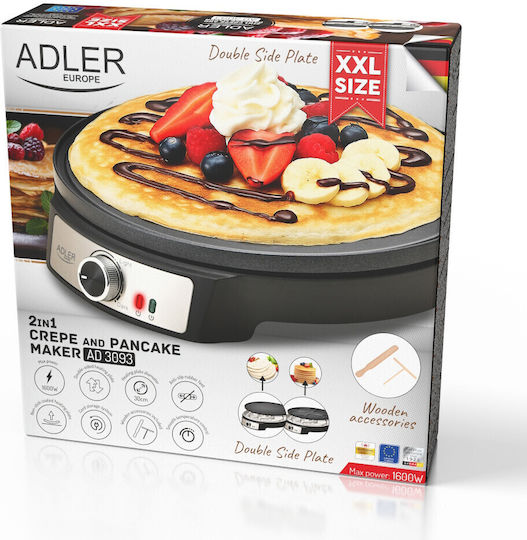 Adler Κρεπιέρα Ad 3093 1600w Black Ad 3093
