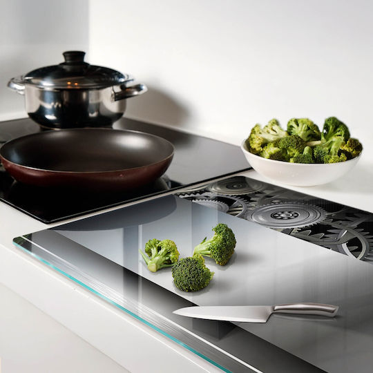 Decorative Protective Glass Kitchen Counter Board Texture 80x52 Cm