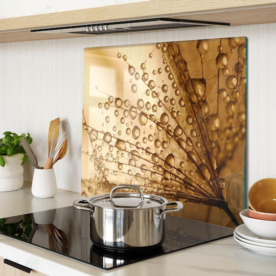 Protective Kitchen Counter Plate Safety Tempered Glass Odorous 60x52 Cm