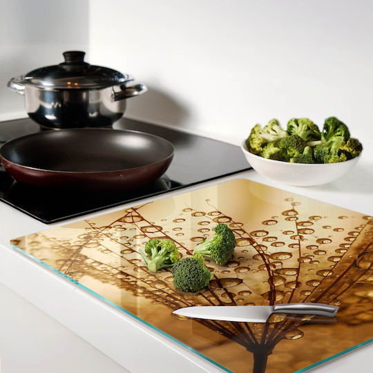 Protective Kitchen Counter Plate Safety Tempered Glass Odorous 60x52 Cm