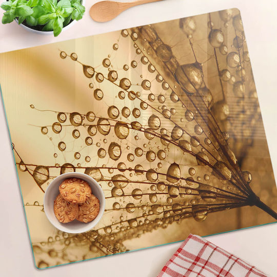 Protective Kitchen Counter Plate Safety Tempered Glass Odorous 60x52 Cm
