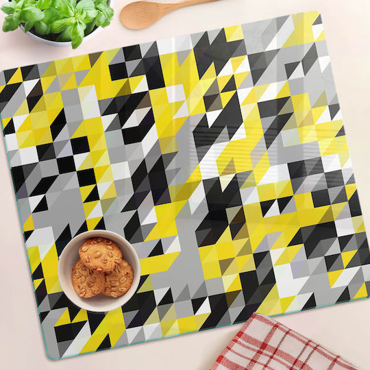Glas Schneidefläche Für Küche Mehrzweck Geometrische Formen 60x52 cm
