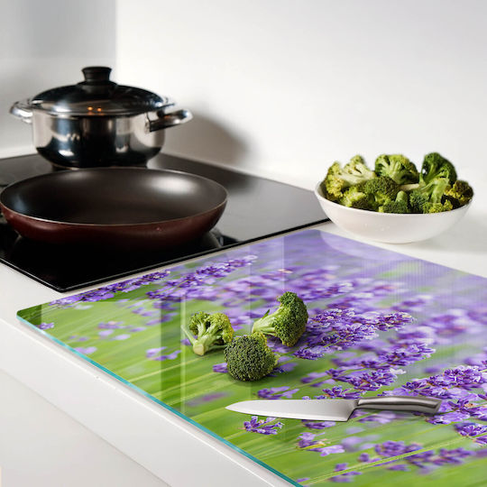 Wandsticker & Wandgemälde aus Hochwertigem Sicherheitsglas Lavendel 80x52 cm