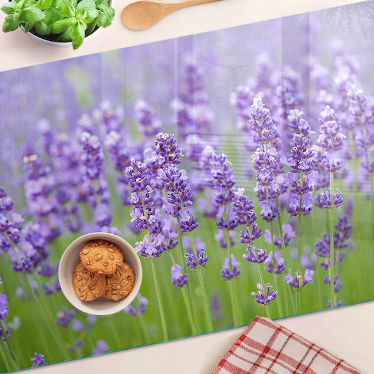 Wandsticker & Wandgemälde aus Hochwertigem Sicherheitsglas Lavendel 80x52 cm