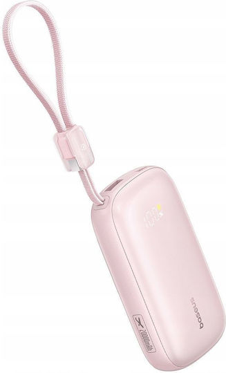 Baseus EnerFill FC21 QPow3 Ultra Baterie Externă 10000mAh 22.5W cu Port USB-A Power Delivery Încărcare Rapidă Roz Nebula