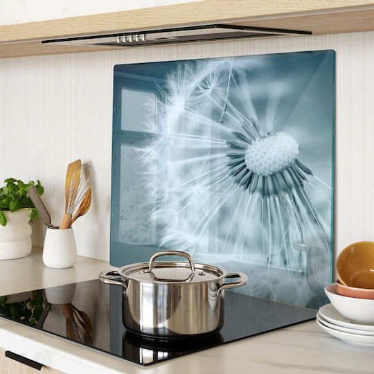 Glass Kitchen Board Protection Decoration Taraxacum 60x52 Cm