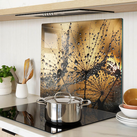 Glass Kitchen Chopping Board Decorative Design Tempered Glass Ominous 60x52 Cm