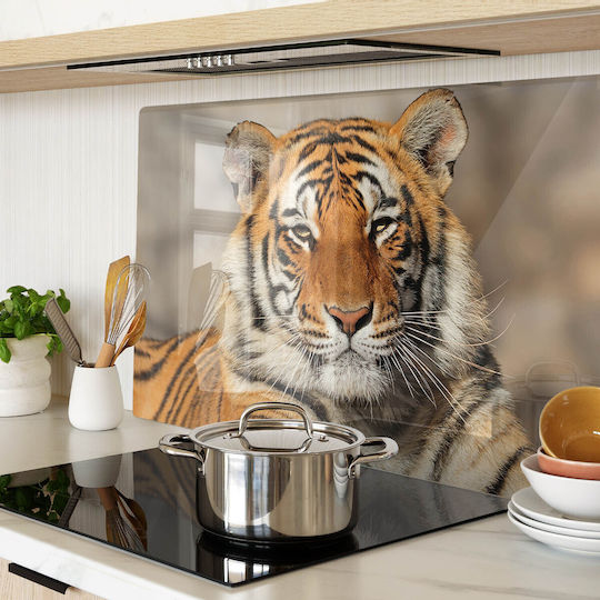 Glass Chopping Board Design Print Bengal Tiger 80x52 Cm