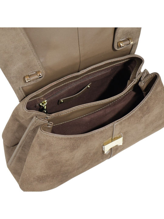 Leather Women's Bag Tote Handbag Taupe