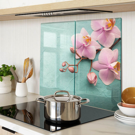 Multipurpose Glass Kitchen Board Tempered Glass Orchid 2x30x52 Cm