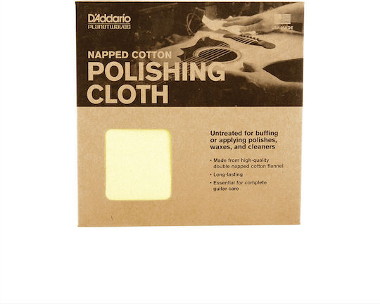 D'addario Pwpc2 Napped Cotton Polishing Cloth Πανάκι Καθαρισμού Κιθάρας