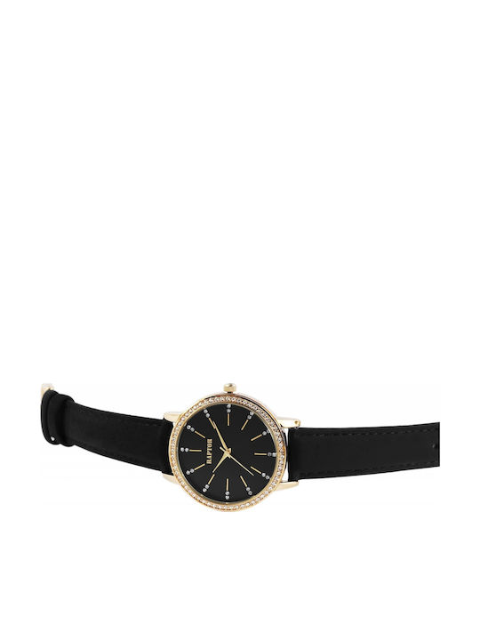 Raptor Damen Uhr mit Schwarz Lederarmband