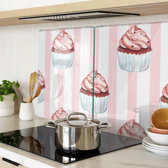 Glass Kitchen Cutting Board Protection Decoration Muffins 2x40x52 Cm