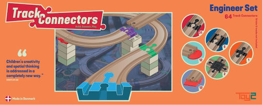 Toy2 Track Connector Αξεσουάρ Σιδηρόδρομου για 3+ Ετών