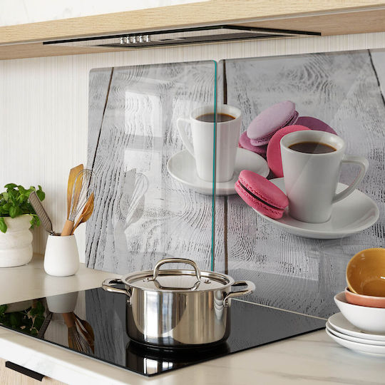 Durable Decorative Glass Kitchen Board Coffee Cookies 2x40x52 Cm