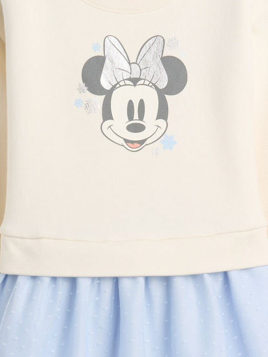 Kinderkleid Mädchenkleider Langärmelig Beige, Ivory Frost