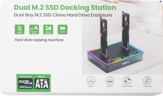 Docking Station for Hard Drives PCIe/SATA with Connection USB 3.2 (1-PER0128)