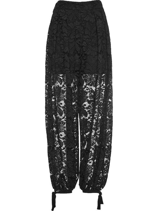 Damen Stoff Hose Black