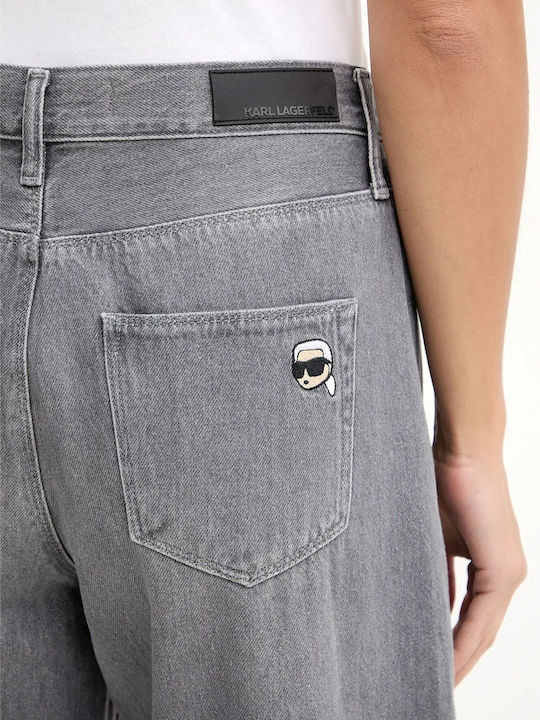 Women's Jean Trousers Mid Rise Gray