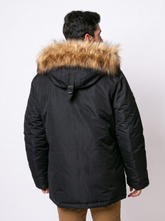 Winter Jacke Parka Wasserdicht und Winddicht Black