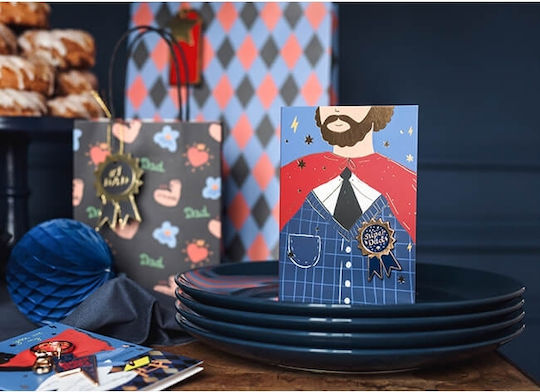 PartyDeco Grußkarte "Super Dad" Anstecker