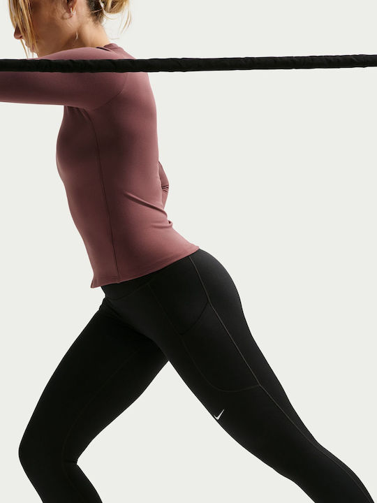 One Women's Cropped Training Legging High Waisted Dri-Fit Black / White
