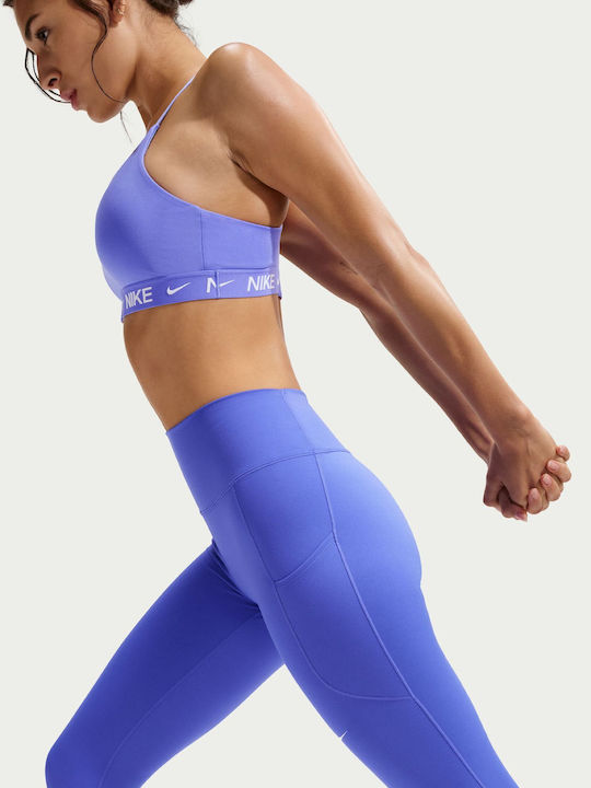 One Women's Cropped Training Legging High Waisted Dri-Fit Sapphire / White