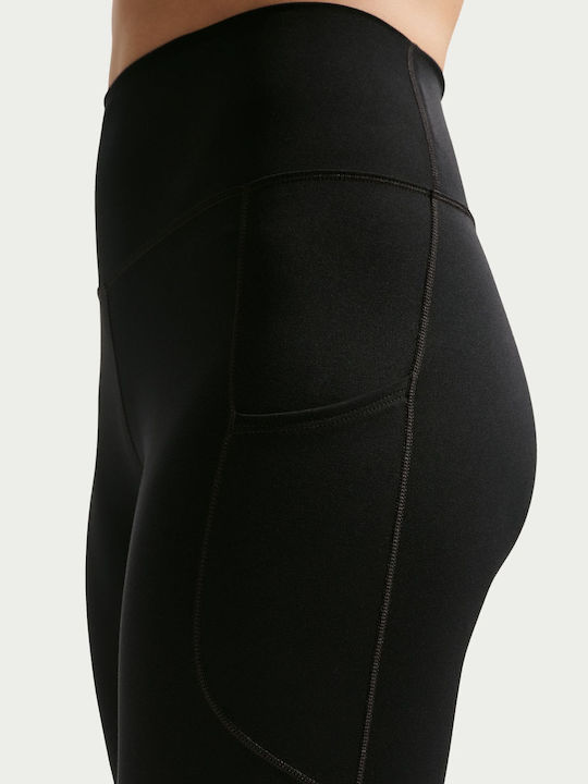 One Women's Cropped Training Legging High Waisted Dri-Fit Black / White