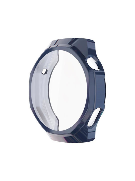 Θήκη Σιλικόνης με Τζαμάκι σε Μπλε χρώμα για Huawei Watch GT 6 Pro 46mm Θήκη Σιλικόνης με Τζαμάκι σε Μπλε χρώμα για Huawei Watch GT 6 Pro 46mm