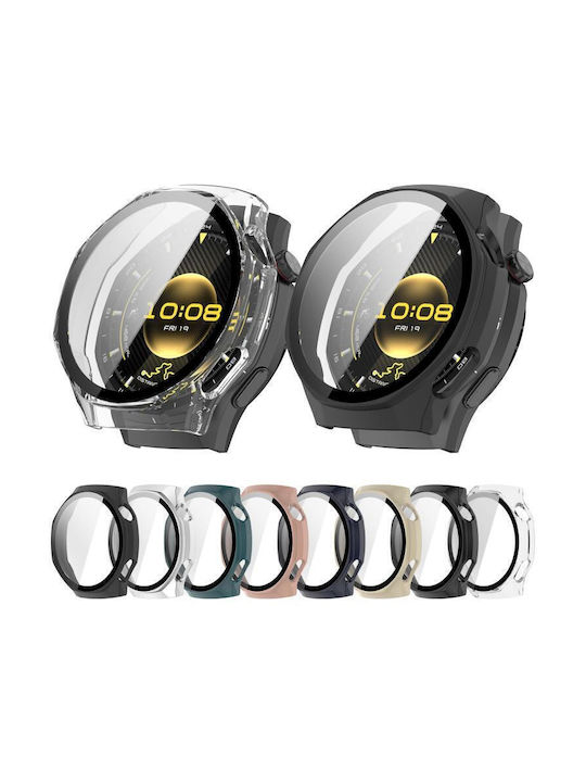 Силиконов Калъф със Стъкло в Прозрачен цвят за Huawei Watch GT 6 Pro