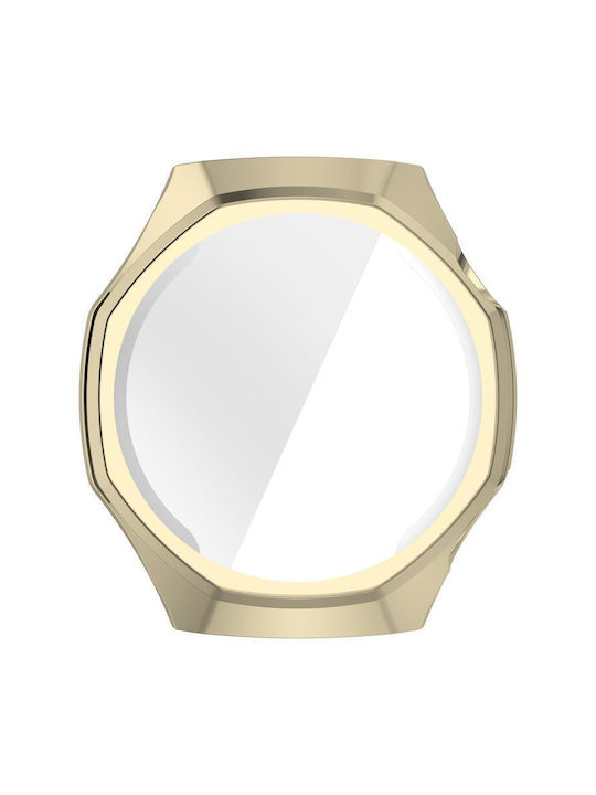 Силиконов Калъф със Стъкло в Златист цвят за Huawei Watch GT 6 Pro