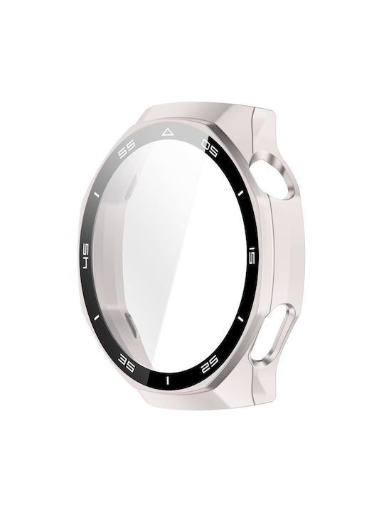 Πλαστική Θήκη με Τζαμάκι σε Μπεζ χρώμα για Huawei Watch GT 6 Pro 46mm Πλαστική Θήκη με Τζαμάκι σε Μπεζ χρώμα για Huawei Watch GT 6 Pro 46mm
