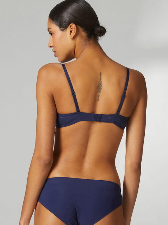 Bra with Light Padding Underwire Blue