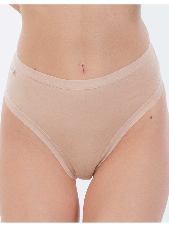 Βαμβακερά High Waist Women's Brazil 2Pack Caramel