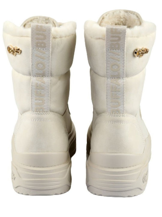 Vectra Leather Women's Ankle Boots Beige