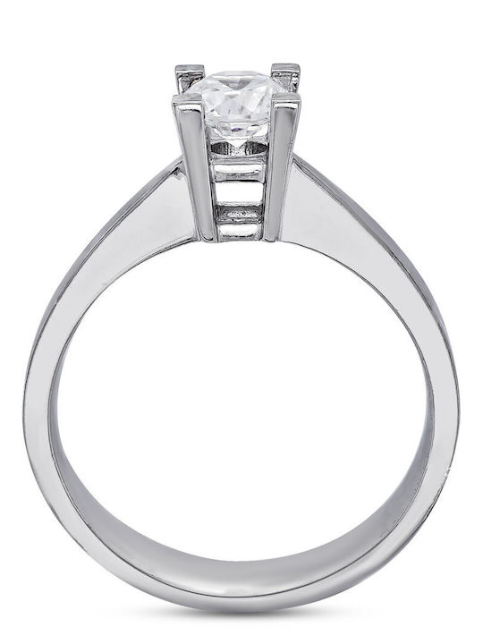 Kiriakos Gofas Single Stone Ring From 14K White Gold Kiriakos Gofas Single Stone Ring From 14K White Gold