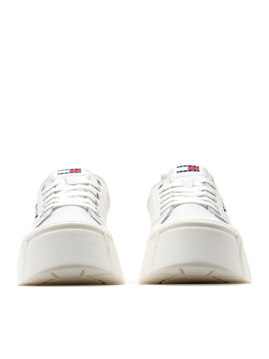 Tommy Hilfiger Дамски Флатформи Сникърси Бели