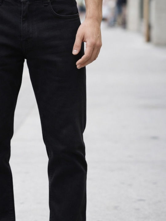 Men's Jeans Pants Elastic Black
