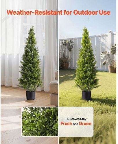 Vevor Decorative Thuja Trees Vevor 2 Pieces 1219mm Ideal For Indoor & Outdoor Spaces Xsrgxjs48ycxnm7y5001v0