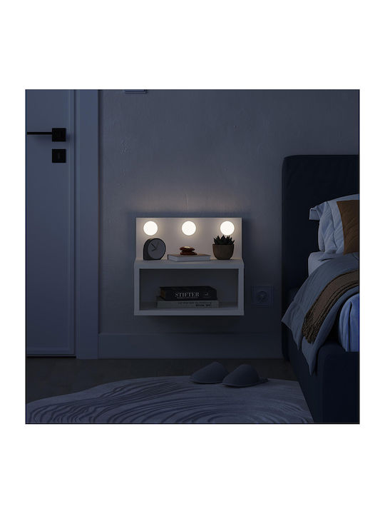 Bedside Table Treo Wooden White 40x30x33.8cm GP037-0283 1