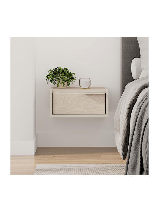 Κομοδίνο Eco Ξύλινο Μπεζ 40x33x18.5cm